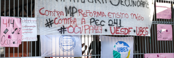 Ocupação de escola pública em Brasília. Foto por Wilson Dias/Agência Brasil.